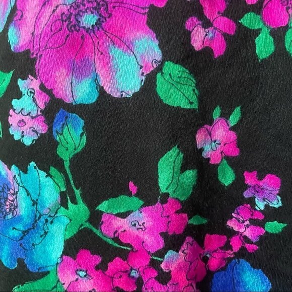 VINTAGE Made in Hawaii Floral Sleeveless Eyelet Ruffle Trim Maxi Dress - Picture 10 of 13